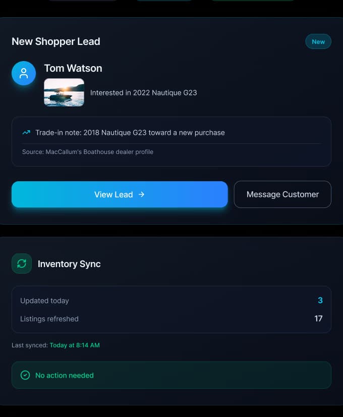 Wakr lead and inventory sync dashboard for dealerships