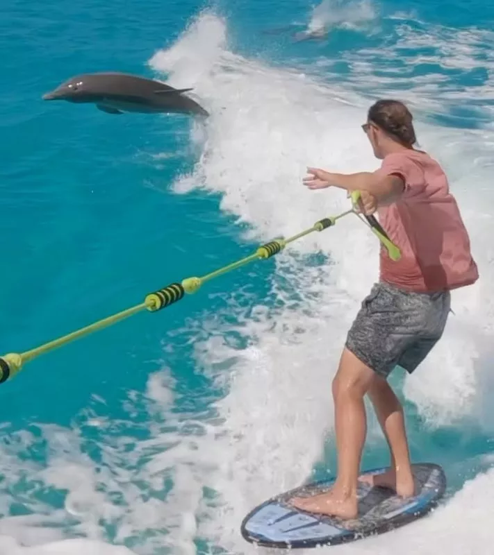 Jake Caster wakesurfing
